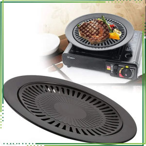 Korean style Non-stick Smokeless Household Outdoor Camping Non-Stick round Griddle Barbecue Plate Baking Tray For Portable Gas Stove