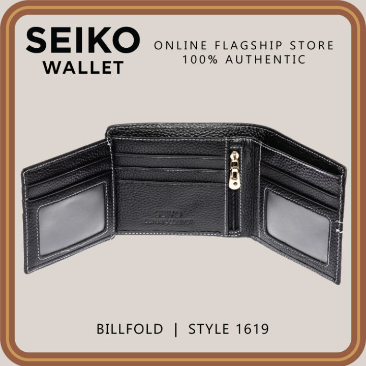 Seiko Wallet Genuine Leather Billfold With Flap 1619 Lazada PH