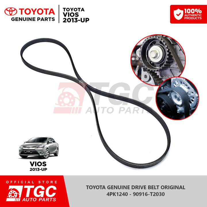 Toyota Genuine Drive Belt Original Toyota Vios 2013 UP 4PK1240 90916T2030 1pc Lazada PH