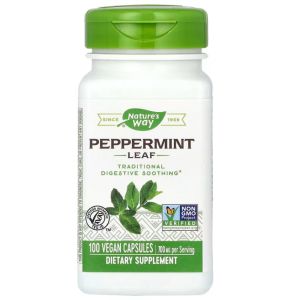 Natures Way Peppermint Leaf  700 mg 100 Vegan Capsules