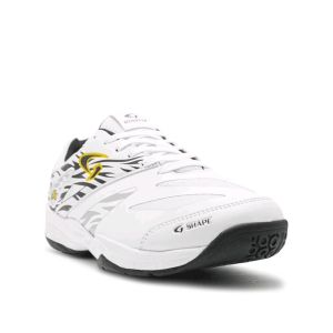 Sepatu Bulutangkis seri Tiger Putih Hitam ringan empuk dan berdecit