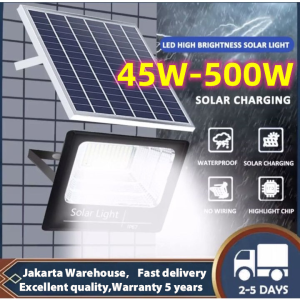45w/75w/200w/500w Lampu Jalan LED Super Terang, Lampu Taman Outdoor Tahan 24 Jam, dan Lampu Solar Panel
