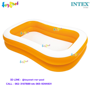 Intex ส่งฟรี สระน้ำ เป่าลม สี่เหลี่ยม แมนดาริน 2.29x1.47x0.46 ม. รุ่น 57181