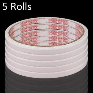10 Rolls Double-sided Tape Ultra-thin Strong Adhesive Plaster White Glue Self-adhesive Tapes for Home Office School Stationary