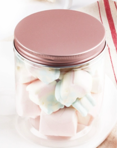 [SG INSTOCK] Transparent Container Bottle with Gold Rose Pink Lid for Cookies Bakes Goodies