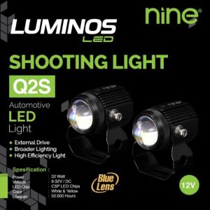 Lampu Sorot Tembak Q2S 2 Warna Bisa Kedip Flash White Yellow Mini Shooting Light Laser Tembus Kabut Motor Mobil Lampu Tembak Nmax PCX  Lampu Matrix Bemper Mobil