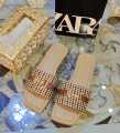 SANDAL SELOP ZARA FLAT PREMIUM KOREAN STYLE BAHAN SUPER EMPUK KEKINIAN KODE A15B. 