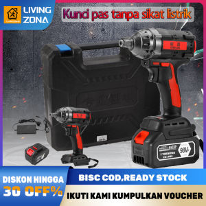 48v-98vf Bor Mesin Elektrik Drill Reversible Mesin Bor Tangan Listrik 98VF Cordless Drill Bor Angin Kompresor Pembuka Baut Impact Wrench Brushless Bor 1/2 Baterai 1 charge 1 Kotak Murah