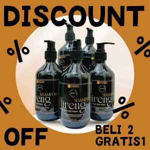 SHAMPOO HIRENG PENGHITAM ALAMI / PENYUBUR RAMBUT / PENGHILANG UBAN / ANTI UBAN 250ml