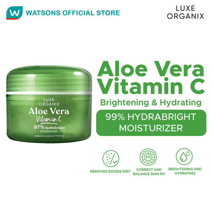 LUXE ORGANIX  Aloe Vera Vitamin C 97% Hydra Bright Moisturizer 50g