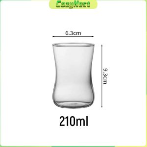 C.N Glass Cup Heat Resistant Mug Cup Coffee High Quality Glassware Transparent Drinking Glass Mugs