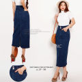 Rok Jeans Span Gamis - Ready 5 Model - Skirt Rok Jeans Pamela - Rok Span Midi Jeans - Rok Midi Denim Korea. 