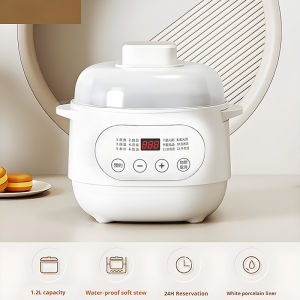 Electric stew pot 1.2L ceramic liner slow cooker home use multifunctional can be scheduled to stew slow cooker