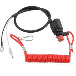 Kill Switch Keys with Lanyard Marine Parts Stop Switch Motor Engine Lanyard Tether Outboard Safety Cord for Marine