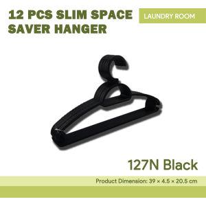 12 Pcs Thickened Plastic Anti-Slip Adult Hanger For Clothes Drying Smooth & Stylish Hanger