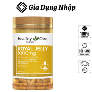 Sữa Ong Chúa Healthy Care Royal Jelly 1000 Cung Cấp Nhiều Vitamin Cho Cơ Thể Hỗ Trợ Làm Đẹp Da Làm Chậm Lão Hoá Thực Phẩm Chức Năng Nhập Úc Hàng Chính Hãng