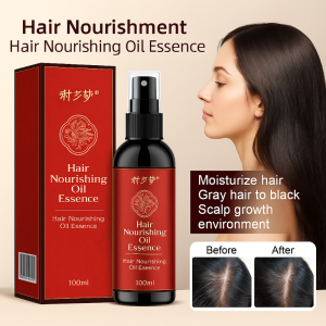 Herbal Hair Darkening Spray Saffron He Shou Wu Extract Turns Gray Hair Black Long-Lasting Natural Hair Color No Dyes No Side Effects