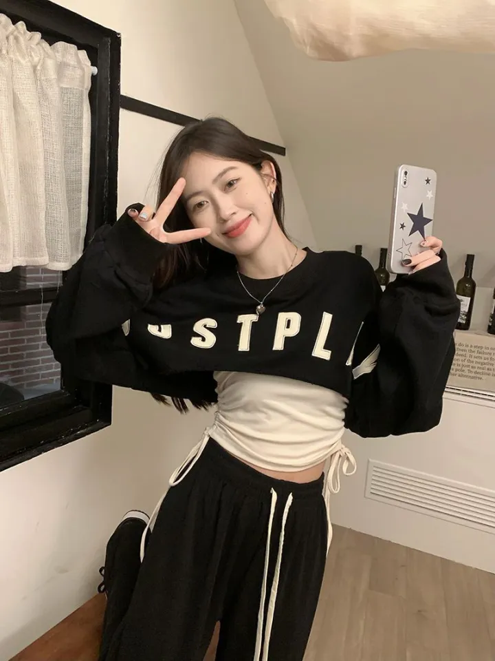 Hip hop Dance pants for girls women korea style high waist casual