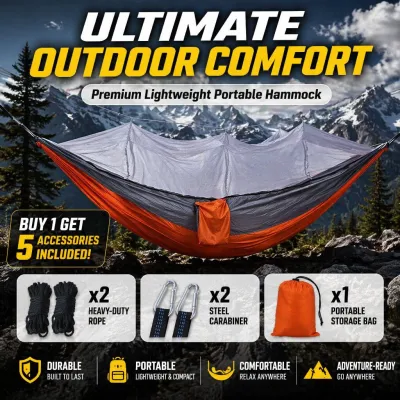 【CODSpot】Hammock Camping with Mosquito Net Outdoor Garden Swing 2 People Strong for Leisure Free Shipping Adult Hammocks