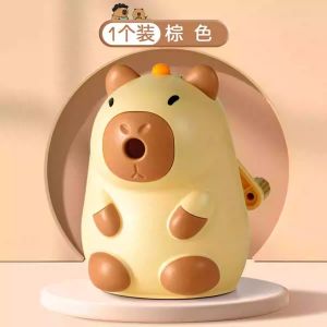 Mesin Pemotong Pensel Kartun Capybara Automatik Manual Comel Untuk Pelajar Kanak Kanak Capybara Pencil Sharpener Hand Cranked Manual Student Stationery 卡皮巴拉卷笔刀手摇铅笔削笔器手动转笔刀学生专用自动卡通可爱儿童刨笔刀削笔机铅笔刀销笔器文具自动进铅笔 E005