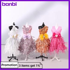 banbi เสื้อผ้าตุ๊กตาสำหรับ30cm ชุดตุ๊กตาชุดราตรีกระโปรงท้ายยาวชุดเจ้าหญิงชุดตุ๊กตาอุปกรณ์ตกแต่งบ้านตุ๊กตา