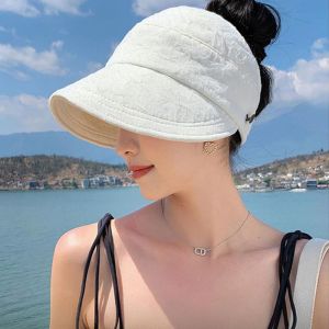 Foldable Sun Protection Hats UV Protection Korean Style Summer Wide Brim Sunhat Quick-drying Lightweight Fisherman Ponytail Caps