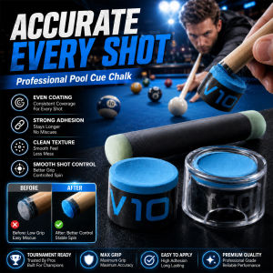 TAOM V10 Snooker Chalk Powder Professional Cue Chalk High Precision Billiard Chalk Enhanced Grip Stable Control for Snooker Eight Ball Pool Players Game Accessories