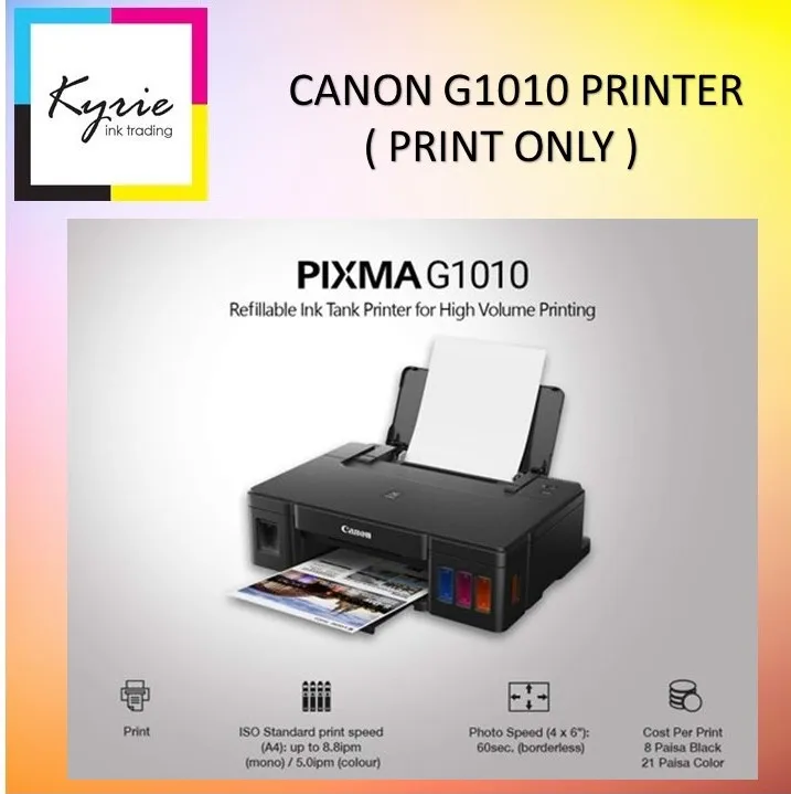 Canon Pixma G1010 Refillable Ink Tank for High Volume Printing Low