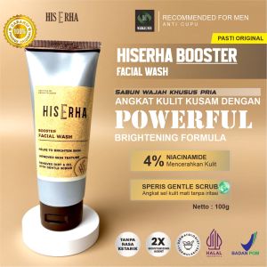 HIS ERHA Brightening Booster Facial Wash 100G - Sabun Cuci Muka Pria untuk Mencerahkan wajah
