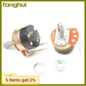 fanghui 1pc WH138-1 Adjustable Resistance Speed Regulator with Switch Potentiometer B500K