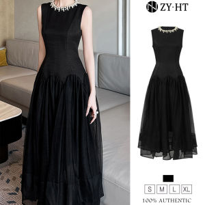 ZYHT EraVogue Womens Dresses Black Dresses A-Shape Dresses Sleeveless Dresses Work Dresses Hiso Dresses Vintage Dresses Work Dresses Party Dresses Evening Dresses 9883