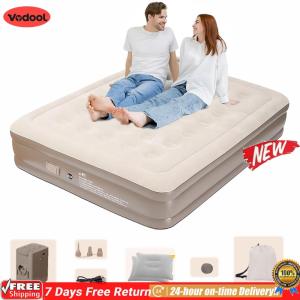[Vodool Flagship Store] Double Inflatable Sleeping Mat with Built-in Pump Versatile Camping Air Mattress Automatic Inflatable Mat for Backpacking Hiking Traveling Tent