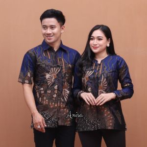 Baju Couple Pasangan Terbaru Motif Manuk Tarung Seri Warna - Batik Kembar Putra