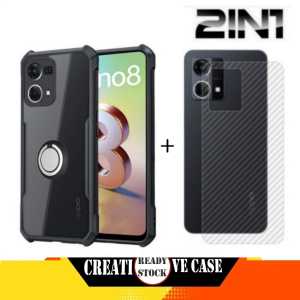 PROMO PAKET 2 IN 1 CASE OPPO A98 4G / OPPO A98 5G 2023 / OPPO A58 4G / OPPO A78 4G / OPPO RENO 8 4G Ultra Slim Shockproof Transparent Premium Softcase Anti Fall CINCIN RINKG