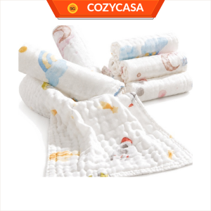 【CozyCasa】 【十月结晶|TEN-M JOURNEY|OCTOBER CRYSTAL】100% Cotton 6-Layer Bubble Gauze Baby Washcloth Towel 3-Piece Set