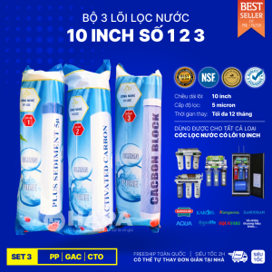 Lõi Lọc Nước 10 inch PP GAC OCB UDF CTO RESIN CATION Số 123 Lõi Lọc Thô 1 2 3 - Hàng Chất Lượng - Lõi Lọc Nước 10in Dùng Cho Máy RO Kangaroo Karofi Sunhouse Aqua Aqualife Aquayaki Prowatech Yamato Vithaco Daikiosan...