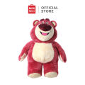 Gấu bông Lotso Bear gấu dâu Disney tỏa hương dâu thơm nhẹ, dáng ngồi thương hiệu Miniso. 