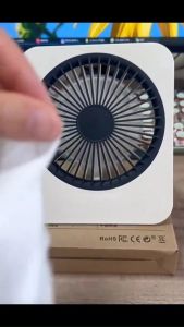 Table Fan Desk Fan Home Page Fan Ultra Thin Desk Fan Portable Hanging Fan Quiet 30dB for Office Dorm Study Camping with Foldable Stand