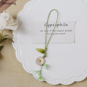 【ZP】 Flash Sale Cute Creative Tulip Flower Leaves Mobile Phone Straps Charms Hand Rope Cute Keychain Fashion Bag Camera Pendant Lanyard Decorations