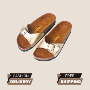 Terlaris Sandal Birken Sandal Wanita Sandal Puyuh Sandal Perempuan Sandal Sepatu Sandal Rumah Slipper Sandal Jepit Sandal & Flip Flop Sandal WANITA BIRKEN PREMIUM MADRID GOLD BISA COD BAYAR  DITEMPAT
