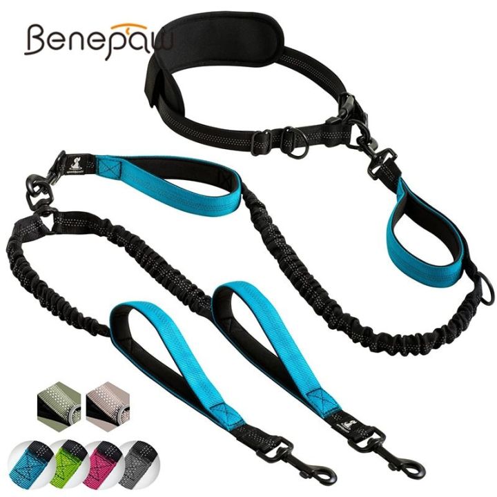 Benepaw Strong Hands Free Double Dog Leash Reflective Comfortable No Tangle  Padded Handle Dual Pet Lead For Medium Large Dogs Lazada PH