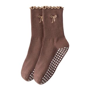 NOBLELYN Cotton Pilates Socks Breathable Non-Slip Grip Yoga Socks Professional Sweat-absorbent Floor Socks for Women
