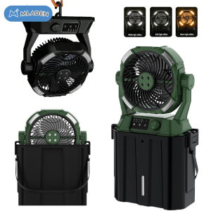 MLADEN Camping Spray Cooling Fan 20000mAh Portable USB Rechargeable Bucket Fan with LED Light