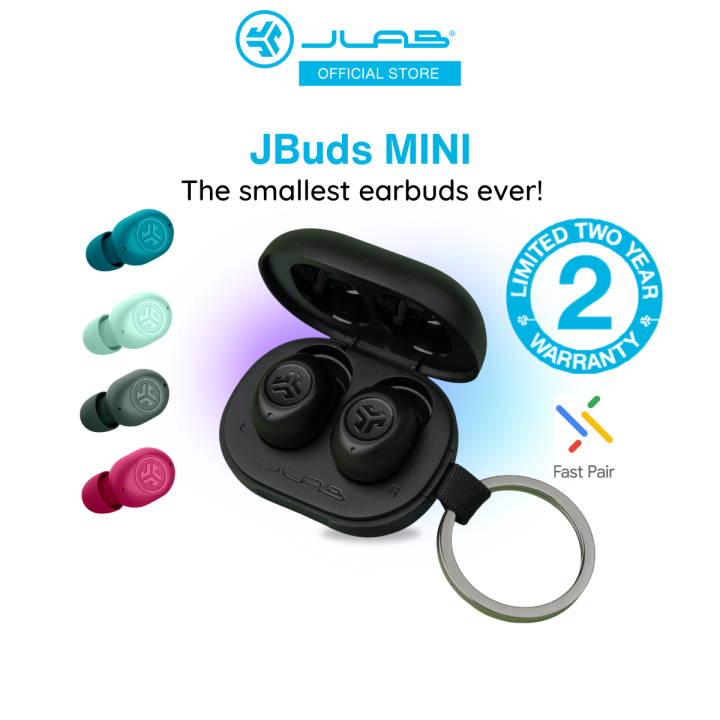 JLAB Jbuds Mini Small and compact, 20+ hours playtime, water