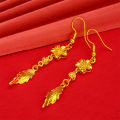 【Malaysia Ready Stock】916 Gold Earrings for Women Original Hollow Leaves Earrings Korean Style Subang Telinga Perempuan Anting Anting Perempuan Subang Emas 916 Earing Set for Girls Girls Birthday Jewellery Gifts. 