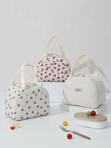 Túi giữ nhiệt bằng vải nhung túi đựng đồ ăn trưa đa chức năng cho trẻ em túi giữ lạnh cho trường học túi xách cách nhiệt cho các buổi dã ngoại và trường học