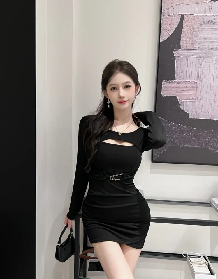 New Spring And Autumn Cotton Long Sleeve Fashion Sexy Tight