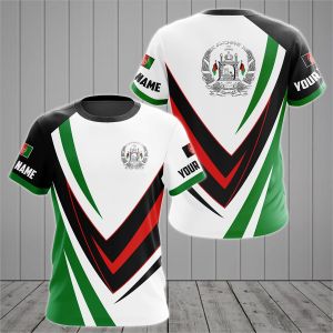 Afghanistan Flag & Coat of Arms Graphic Tee Summer Cool Mens Fashion O-neck T-shirts Boys Oversized Short Sleeve Tops