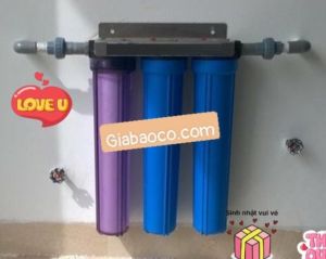 Bộ Lọc Nước Sinh Hoạt 3 Cấp Lọc 20inch (Phi 27) Bao Gồm Đầy Đủ Phụ Kiện -1 Ly Trong 2 Ly Xanh