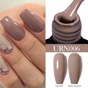 UR SUGAR 7.5ml Nude Glitter Color Base Gel Nail UV Polish Nude Sparkling Glitter Semi permanent Varnishes Soak Off UV LED Nail Art Self-leveling Gel